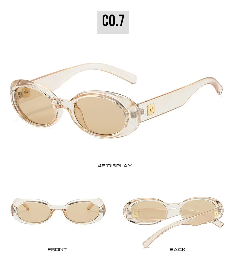 Classic Small Oval Sunglasses for Women