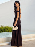 One Shoulder Split Maxi Dress Women Gown - Norellé