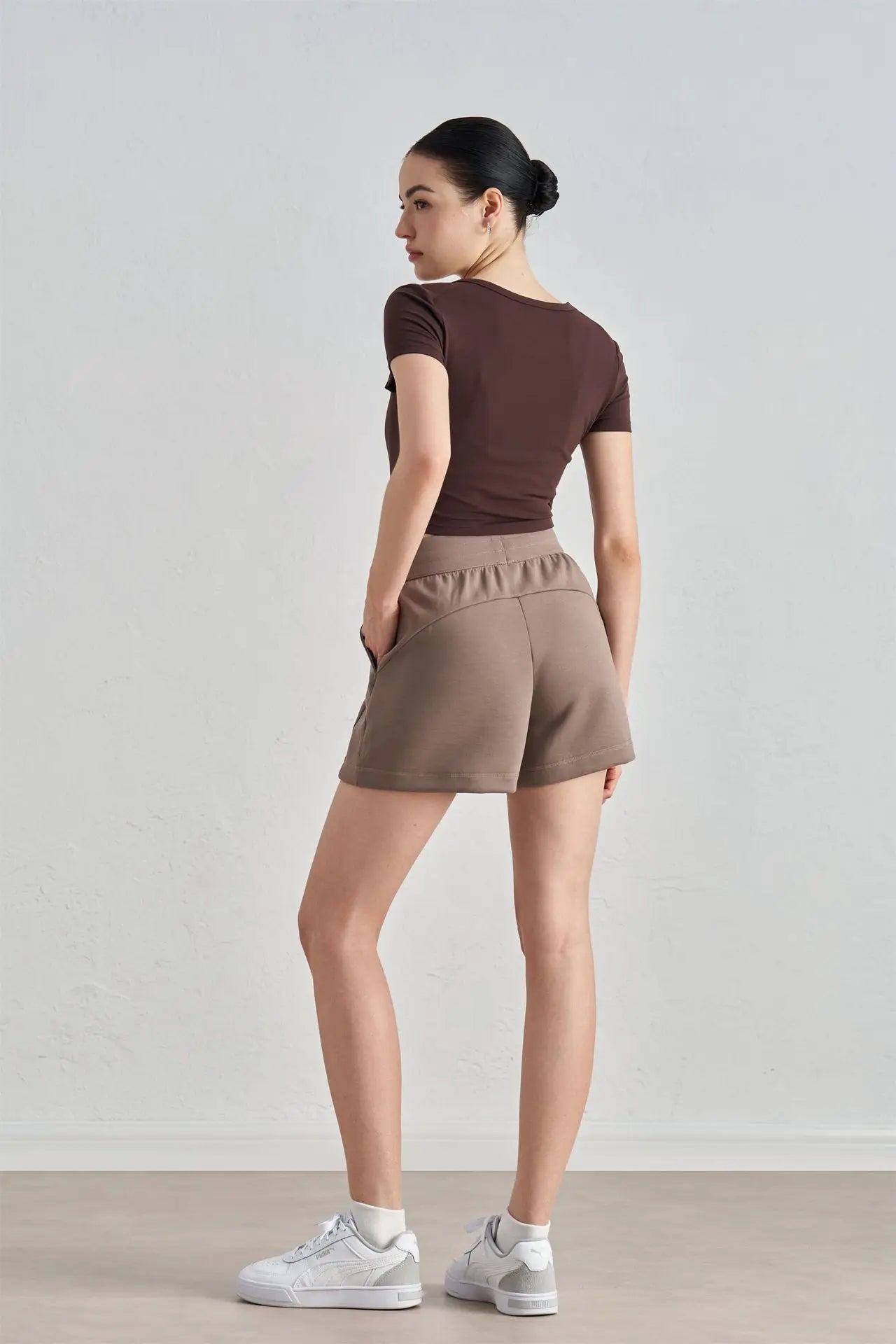 Women High Waist Shorts Outdoor Sport Running