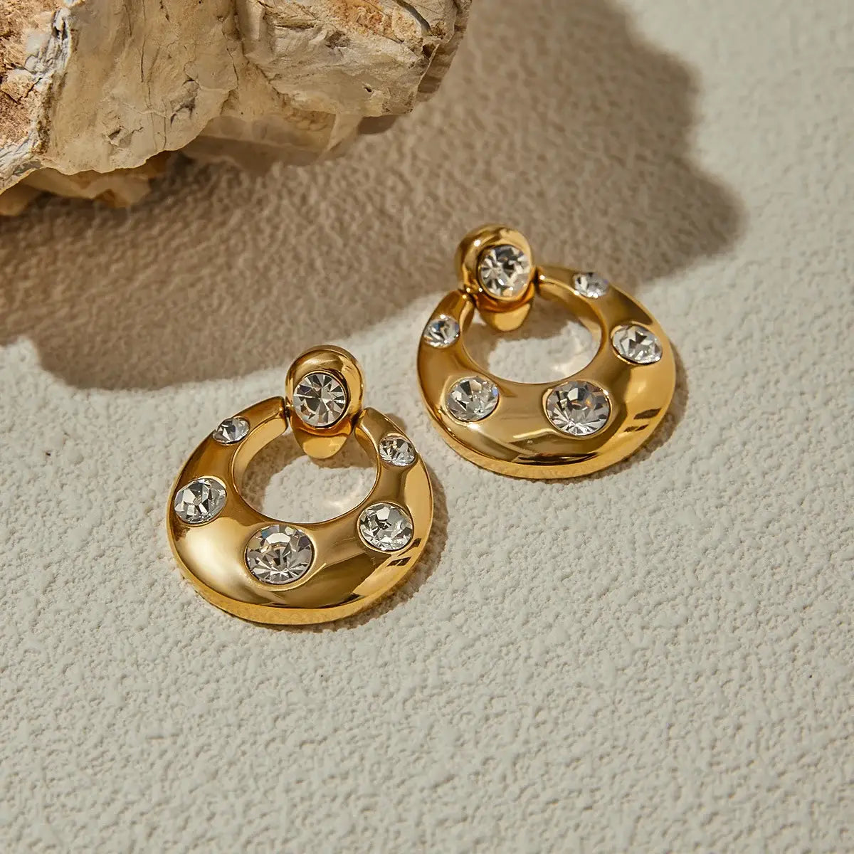 Fashion Zircon Large Earrings