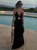Flower Deep V-Neck Maxi Dress For Women - Norellé