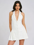 Deep V Neck Sleeveless Mini Dress for Women - Norellé