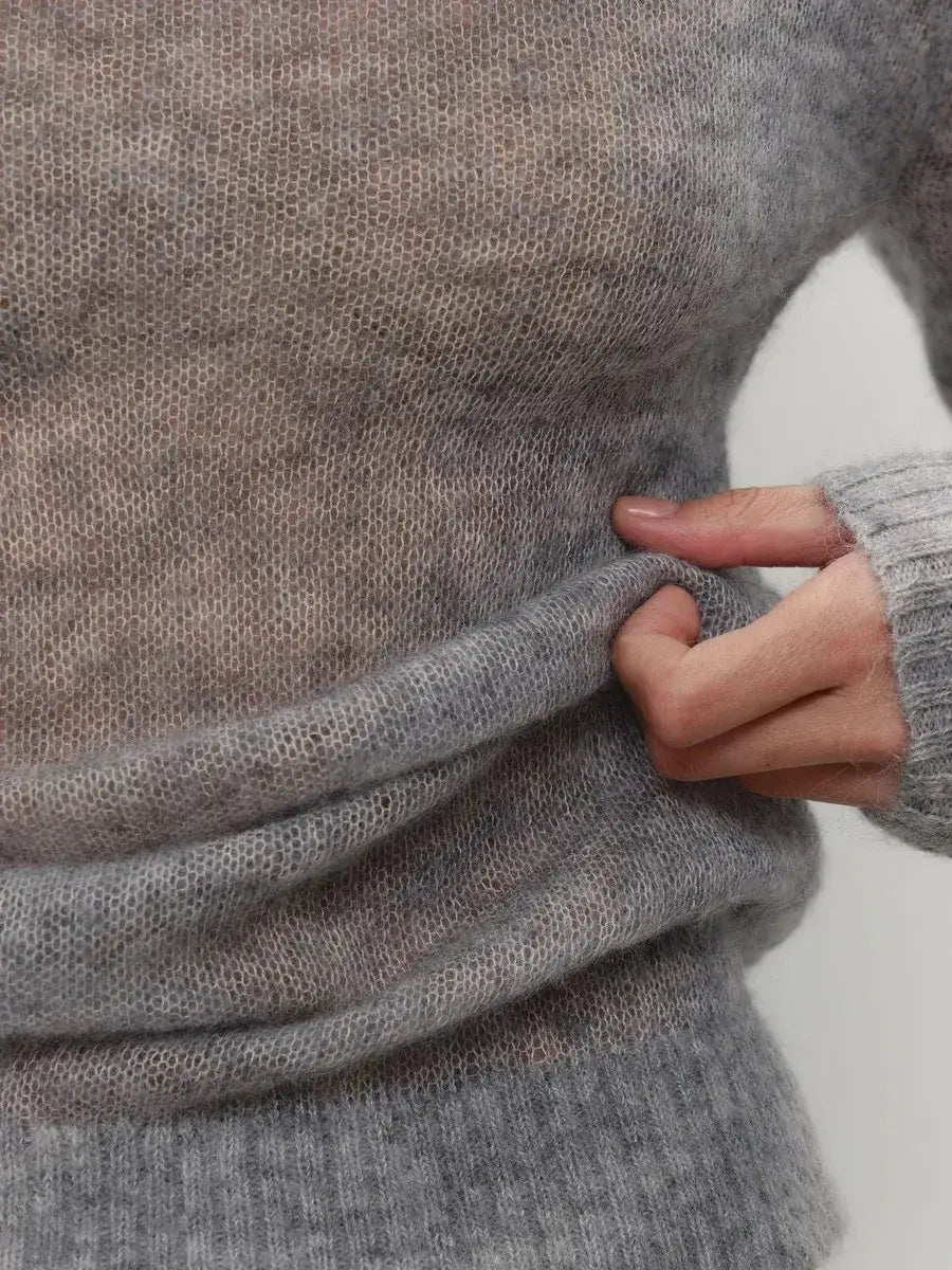 Round Neck Pullover Sweater For Women