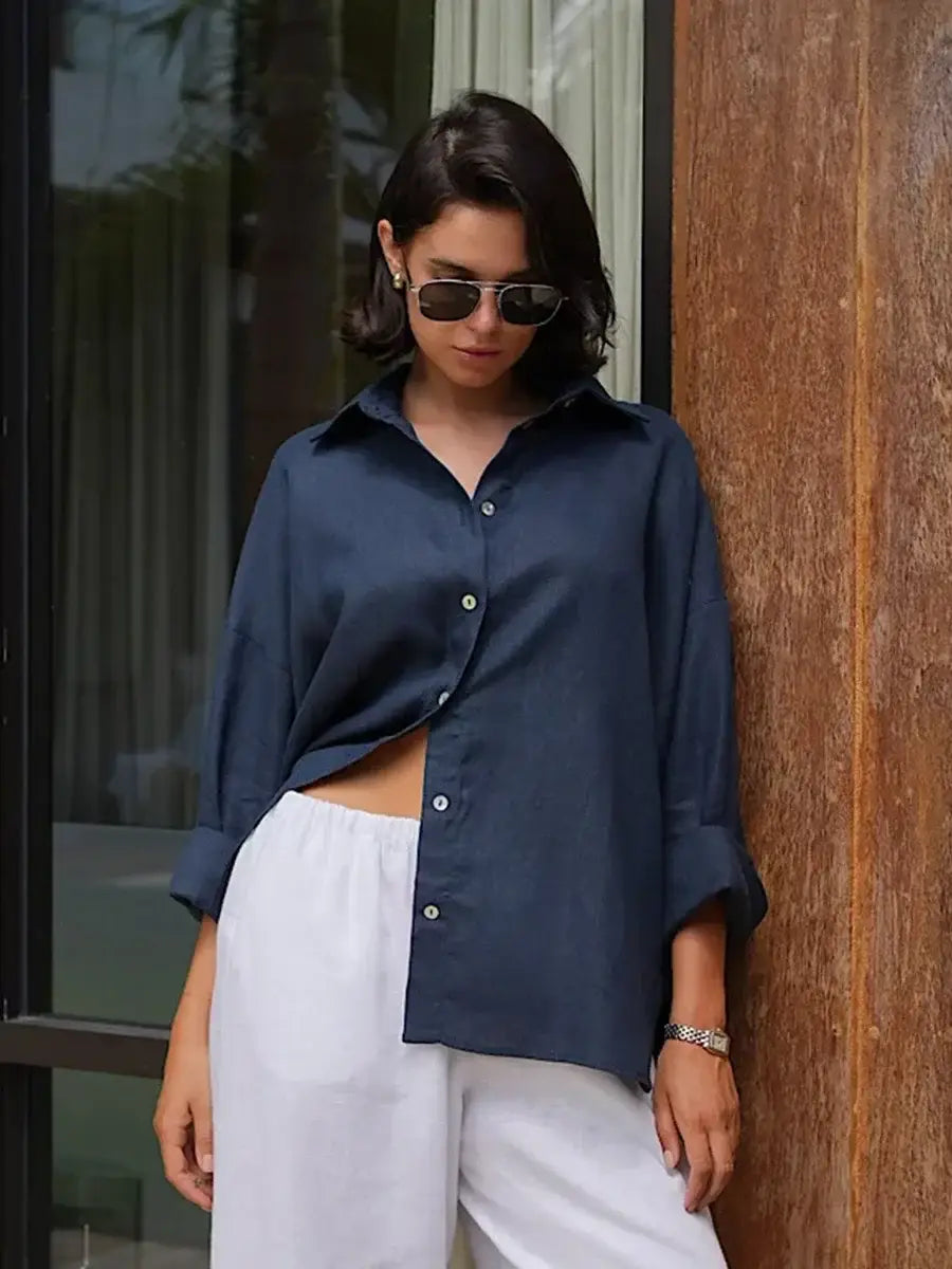 100% Cotton Versatile Lazy Casual Shirt Women’s