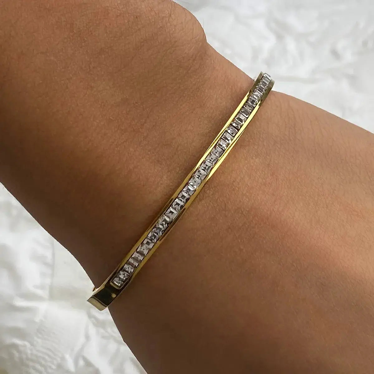 Minimalist Zircon Bracelet Star Buckle Stackable