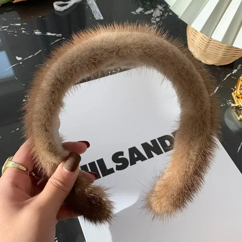 100% Real Mink Fur Headbands