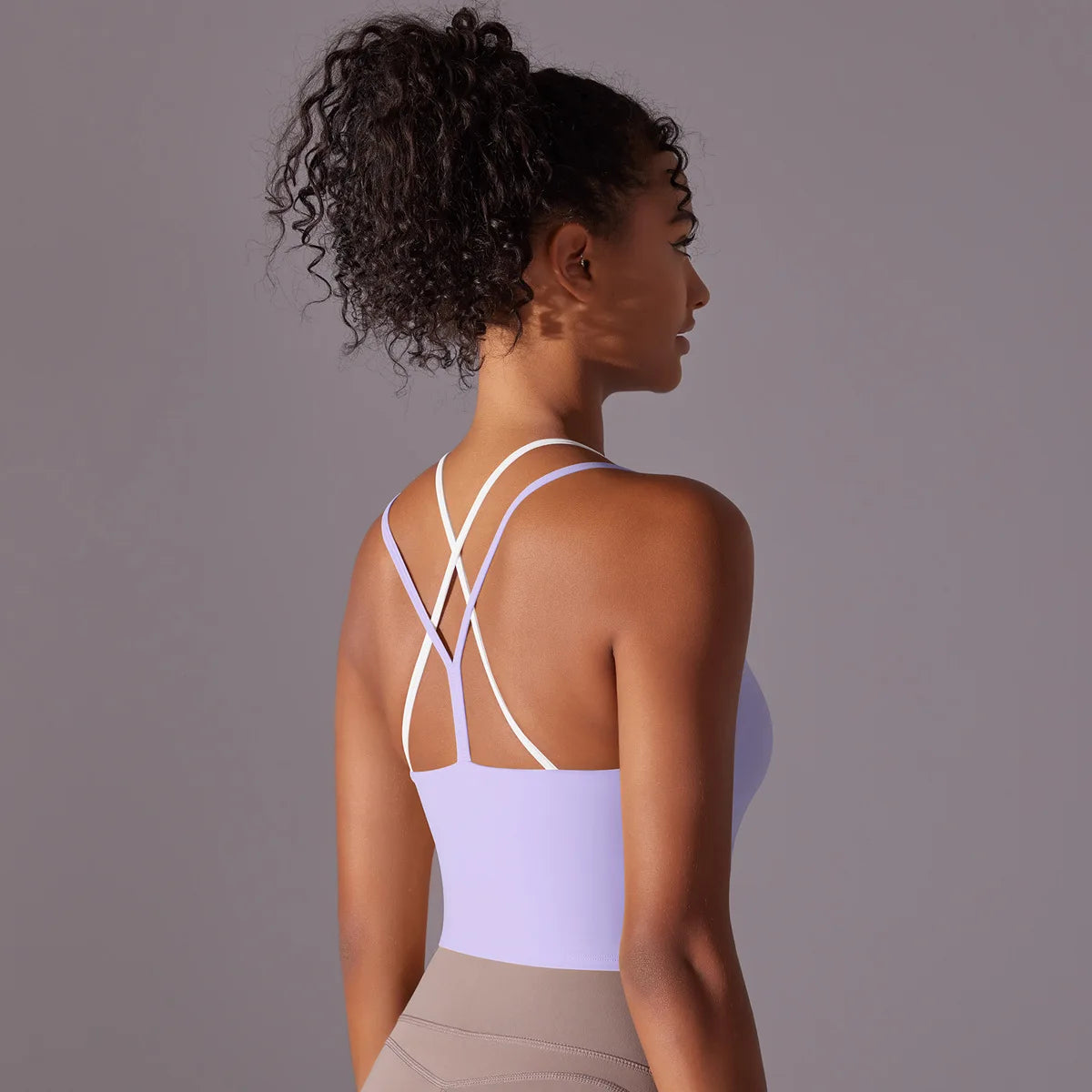 Women Solid Color Fitness Yoga Bra