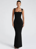 Square Collar Sleeveless Maxi Dress For Woman - Norellé
