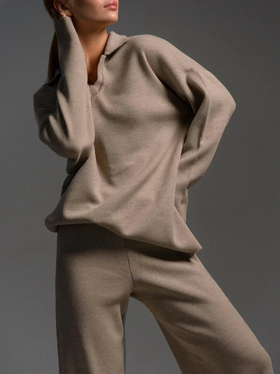 Winter Thick Women Knitted Suits Soft 2 Pieces Sets - Norellé