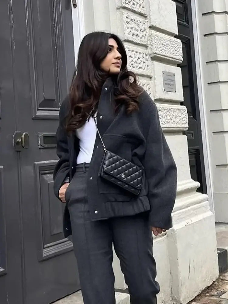 Loose Women Vintage Black Tweed Jacket