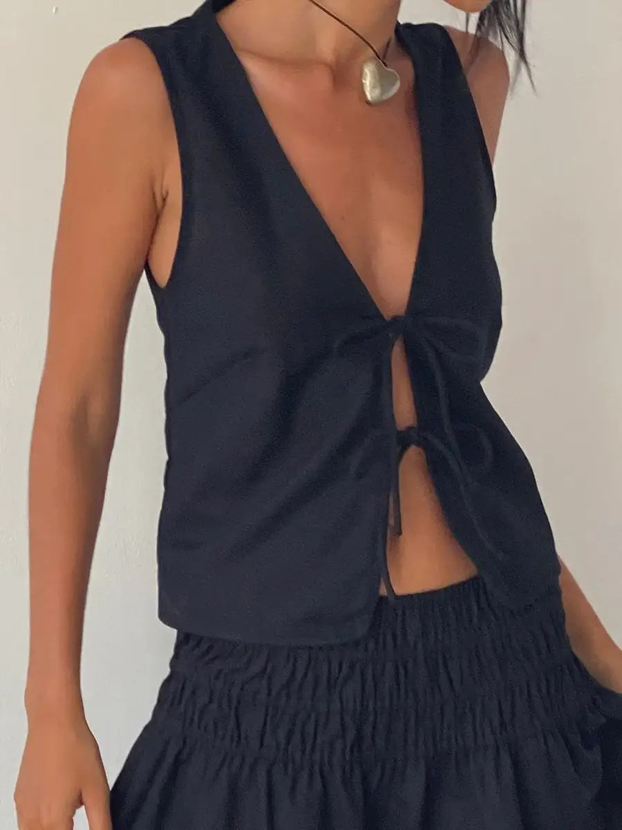 Retro Strappy Tank Top Women