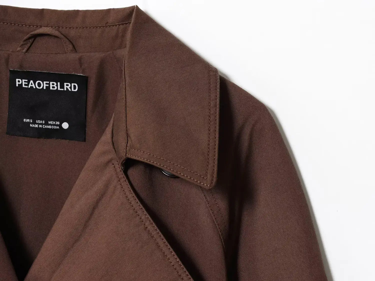 Women Fashion Windbreaker - V-Neck Long Sleeve with Belt