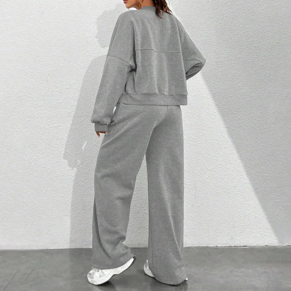 2 Pcs Zipper Cardigan Sets To Dress Woman Tracksuit Suits