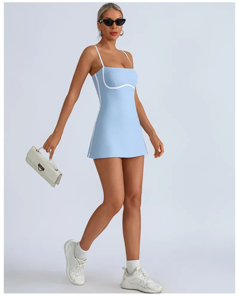 Tennis Skirt Sports Fitness High Elastic Breathable Dress for Women