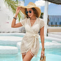 Swim Cover Up Lace White Beach Dress - Norellé