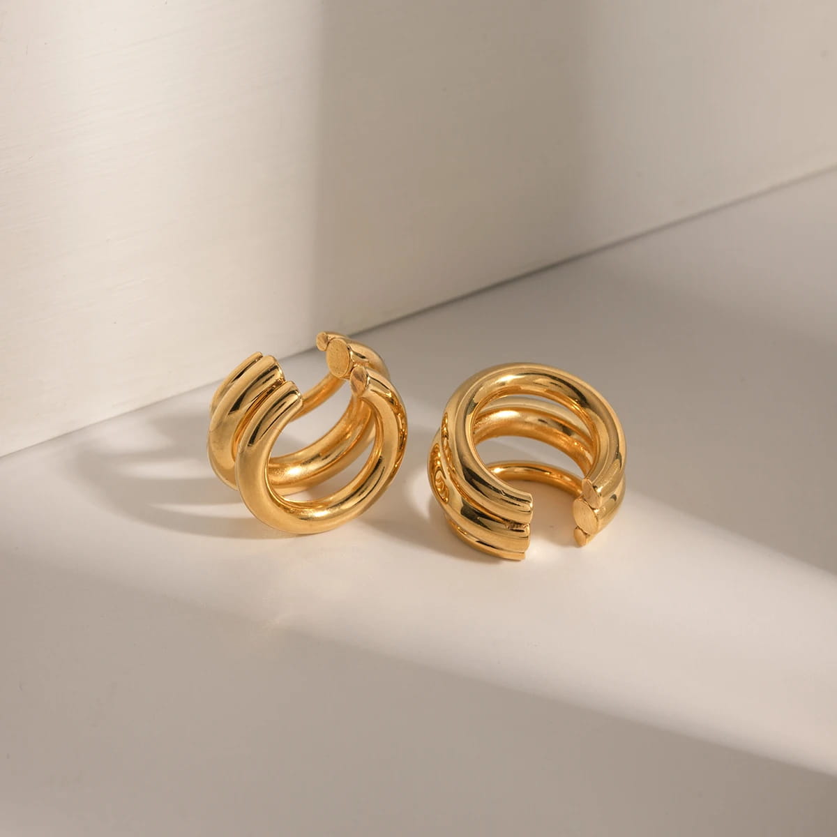 Stainless Steel Three-layer Ear Clip