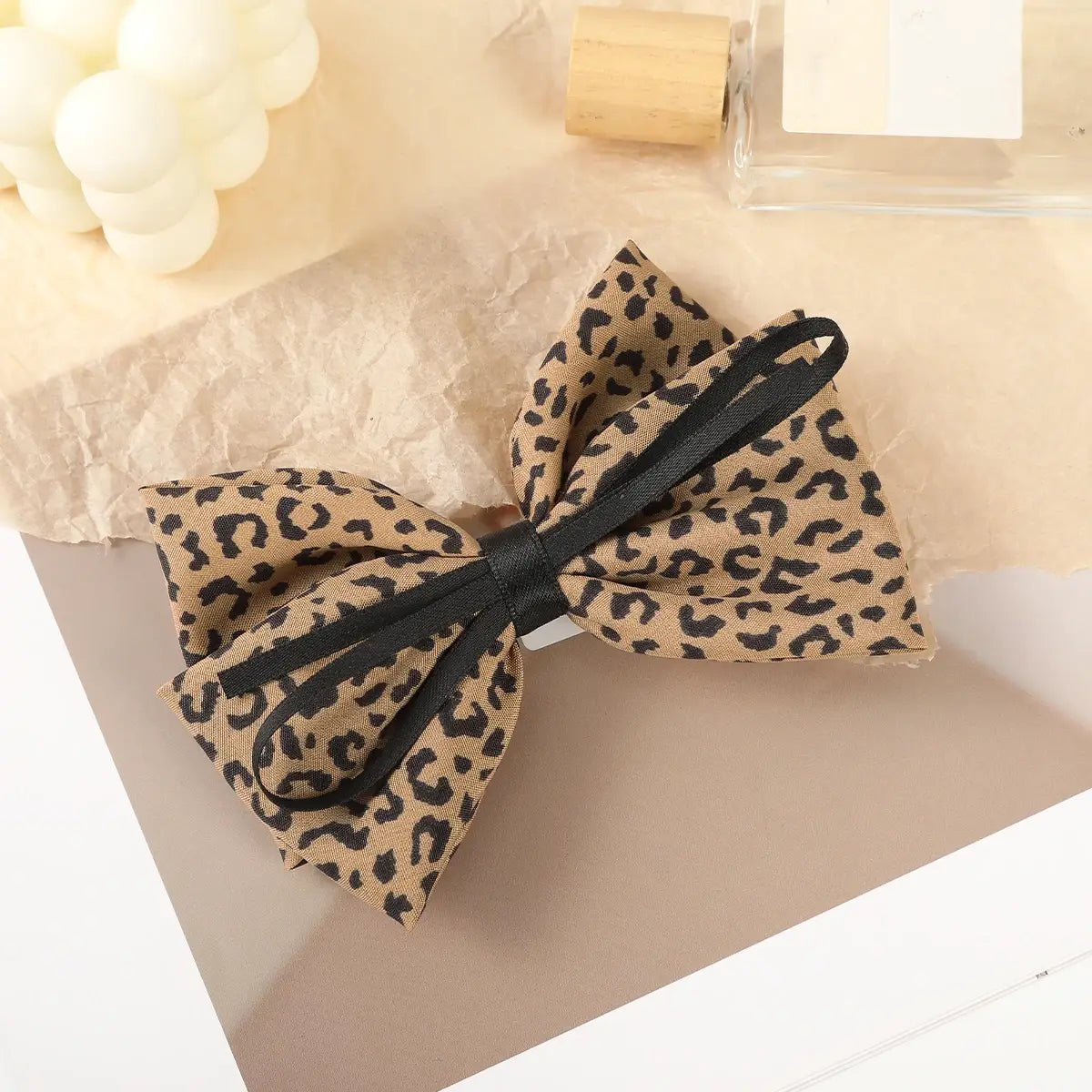Leopard Bow Hair Clip