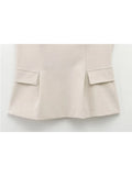 Women Solid Skirt Hem Tops Spring Summer Fashion Chic Sleeveless - Norellé
