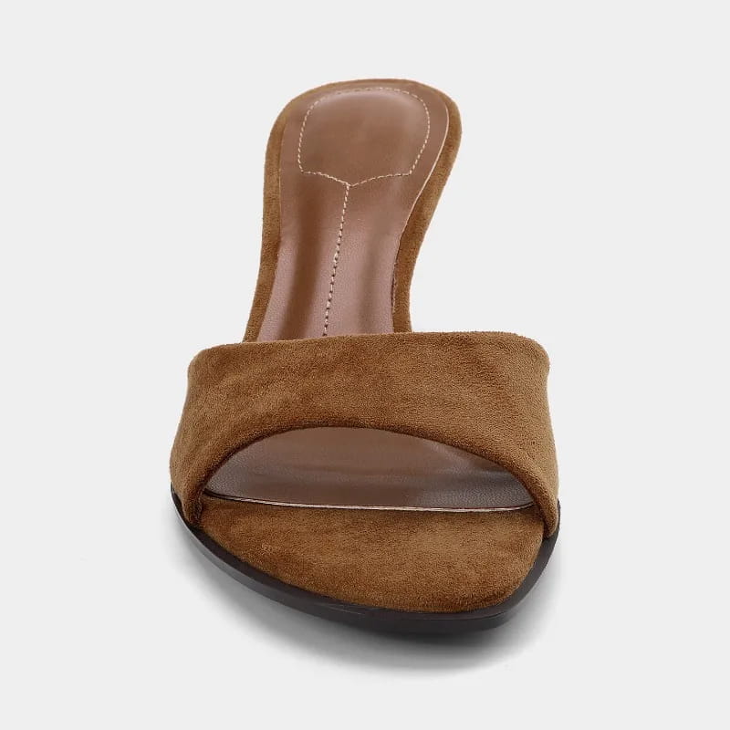 Faux Suede High Heels Modern Sandals for Women