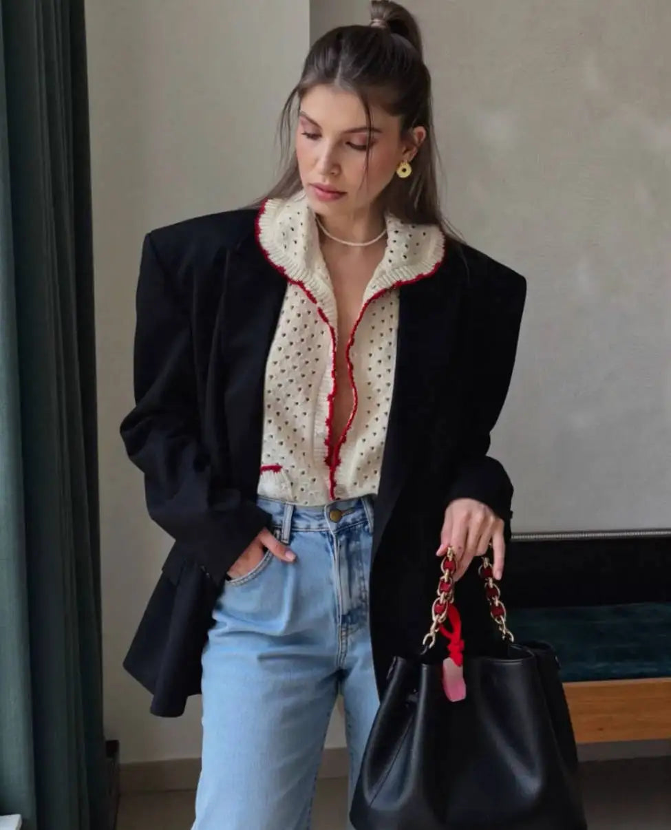 Knitted Suit Women’s Casual Short Sleeve T shirt Set