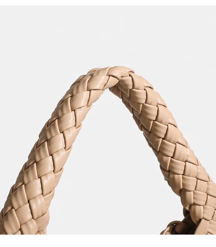 PU Small size Hand-woven Bucket Bag High Quality