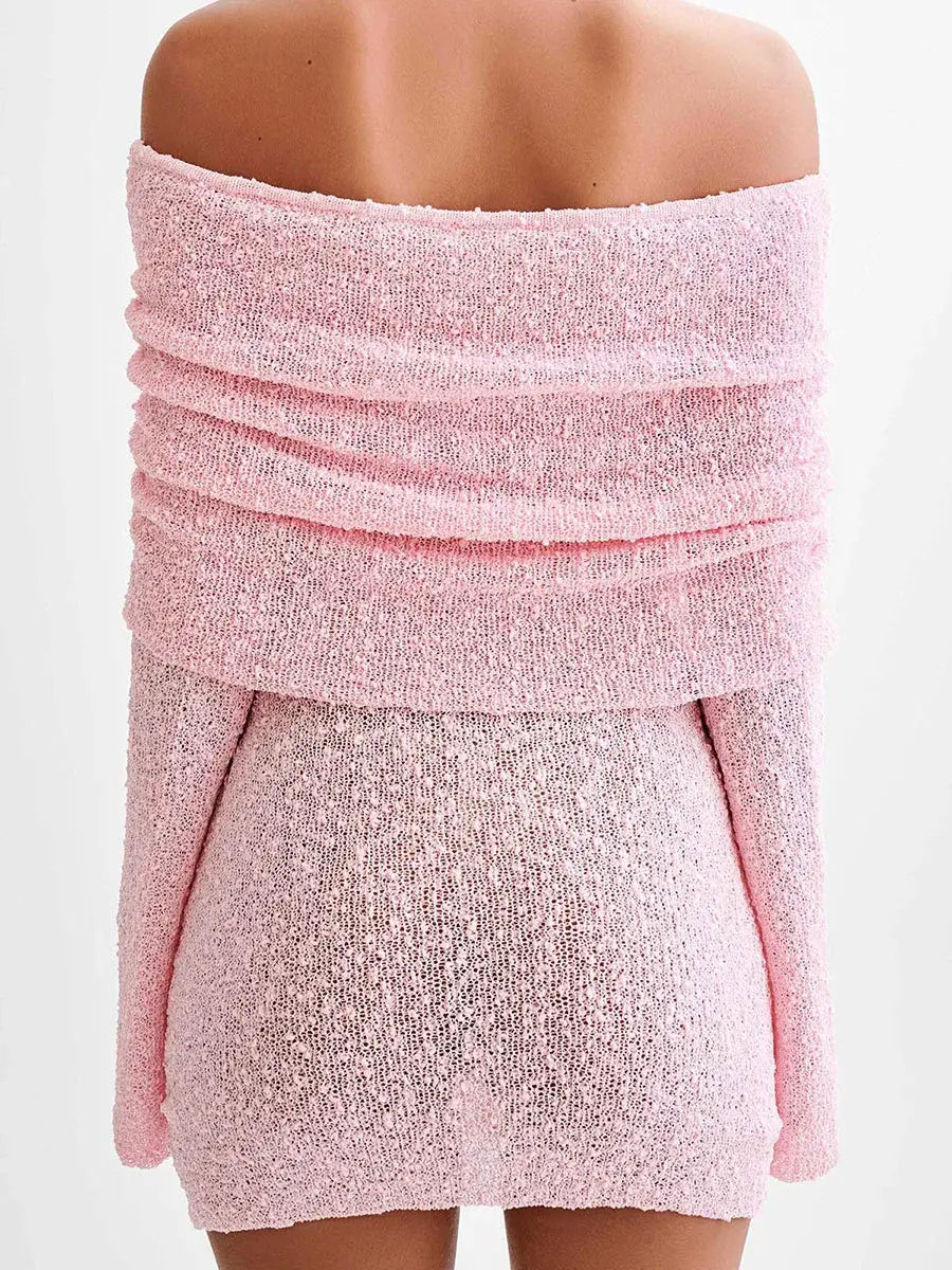 Women Bodycon Knitted Mini Dress