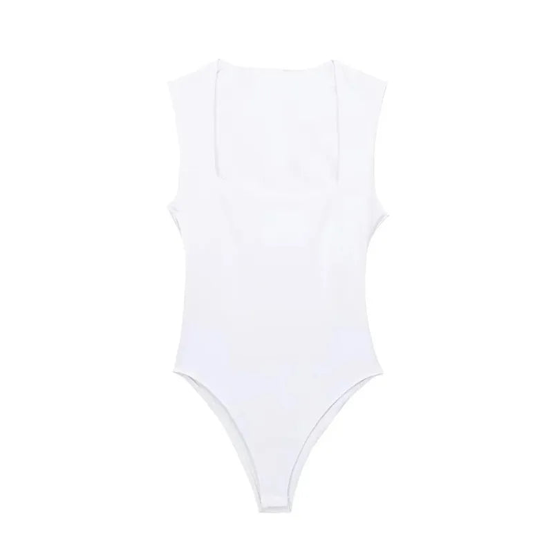 Woman Sleeveless Bodysuit Square Neck - Norellé