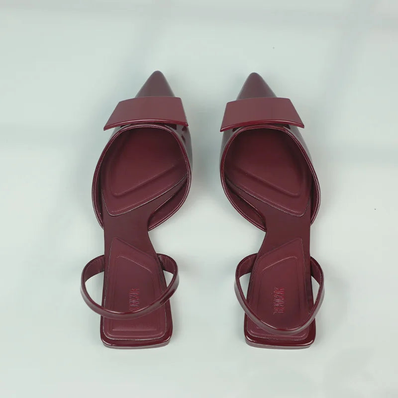 Patent Leather Women Flat Sandals