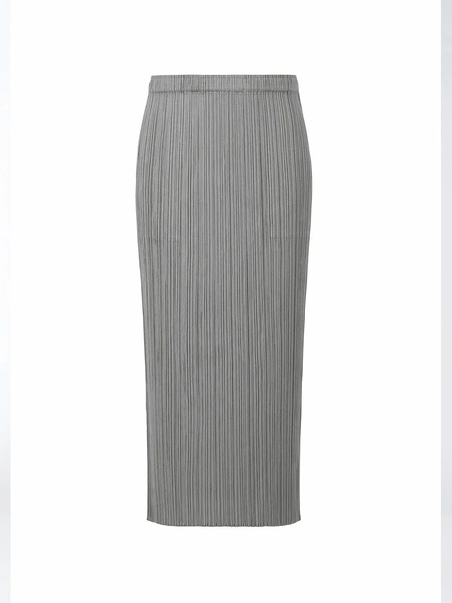 Pleated Hip Hugging Slim Half Skirt