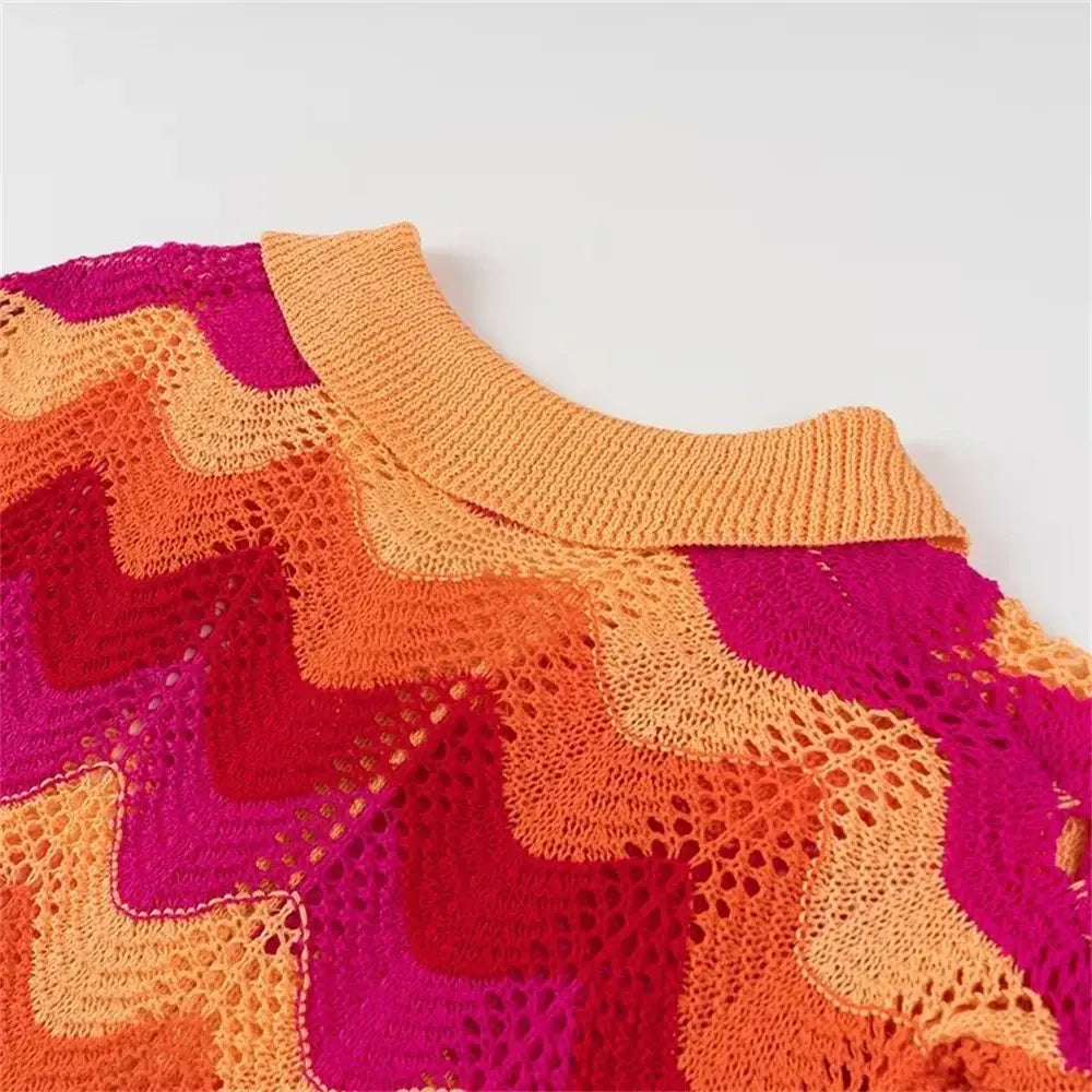 Women’s Western Style Knitted Top Half Skirt Set