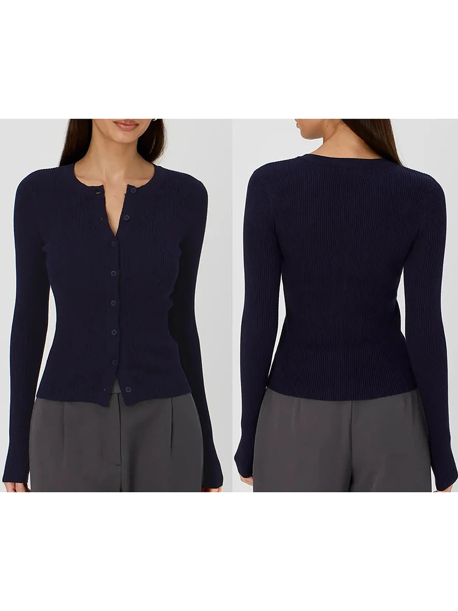Women’s Ribbed Cardigan Top