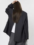 Women's Casual Striped Pocket Decoration Double breasted Loose Jacket - Norellé