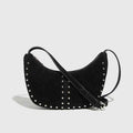 Vintage Faux Suede Crossbody Bag for Women