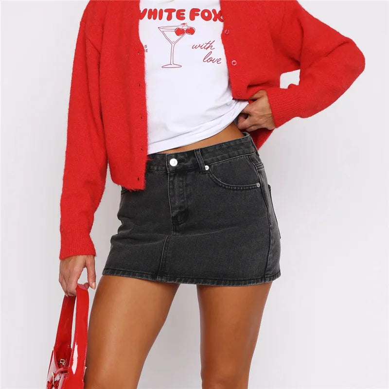 Women Denim Mini Skirt