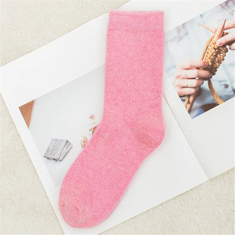 Pure Color Warm Winter Socks