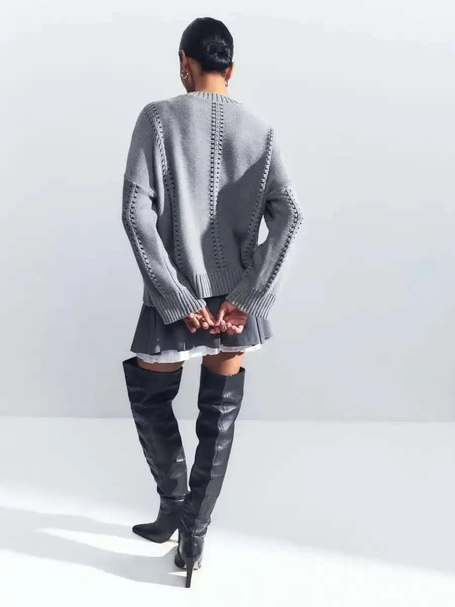 Casual Hollow Out Sweater Women