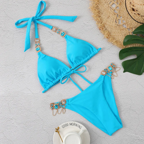 Women's Swimsuit With Rhinestones - Norellé