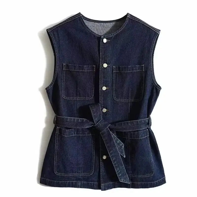 Sleeveless Large Pocket Vest Jacket