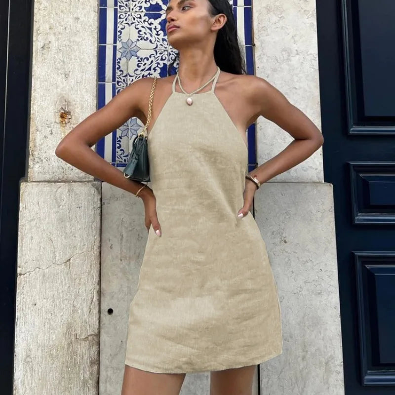 Women's Halter Backless Dress Summer - Norellé