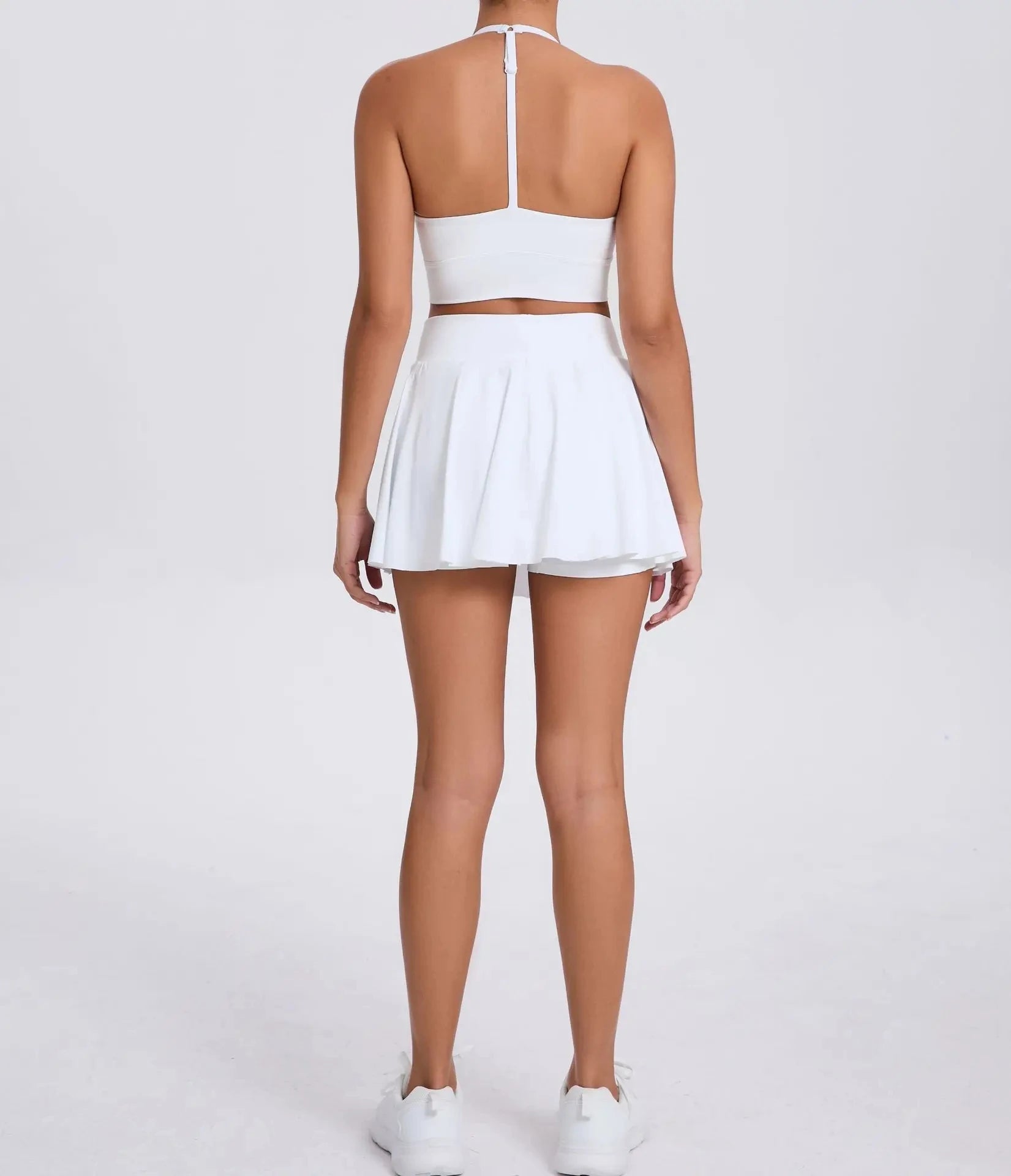 Yoga Set Casual Outdoor Bra Tennis Short Skirt