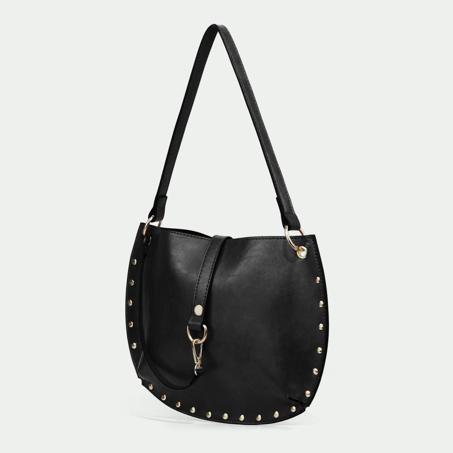 Women’s Studded Crescent Saddle Bag