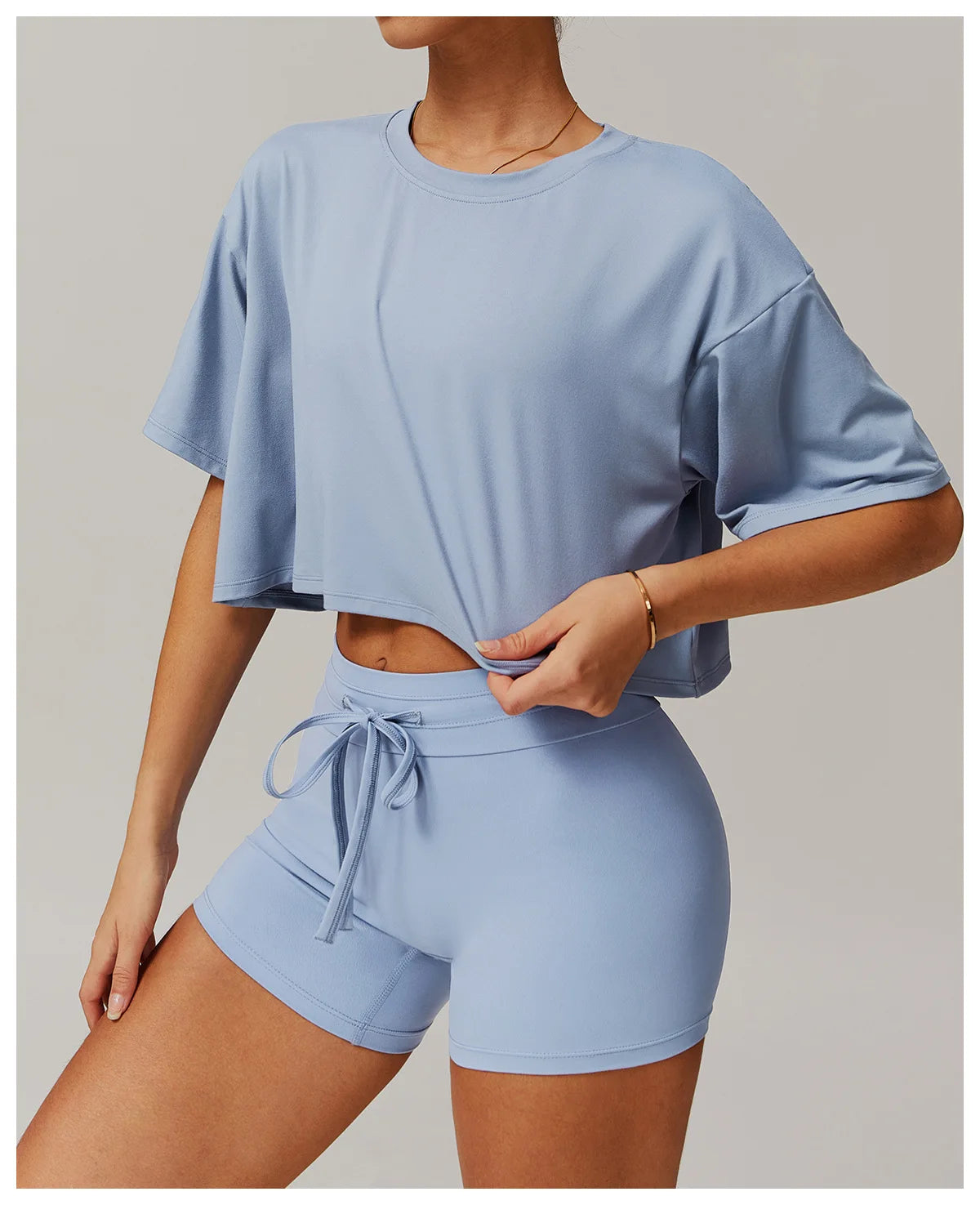 Loose Yoga Top Women Short Sleeve Gym