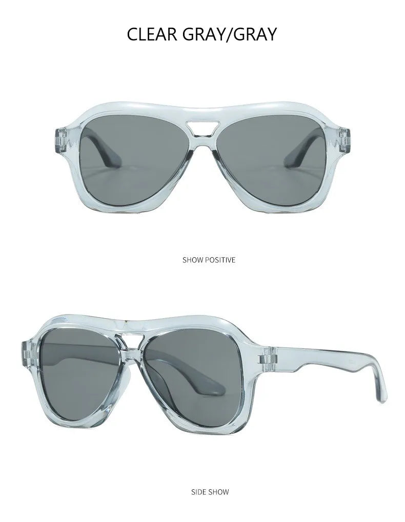 Retro Double Beam Sunglasses Women