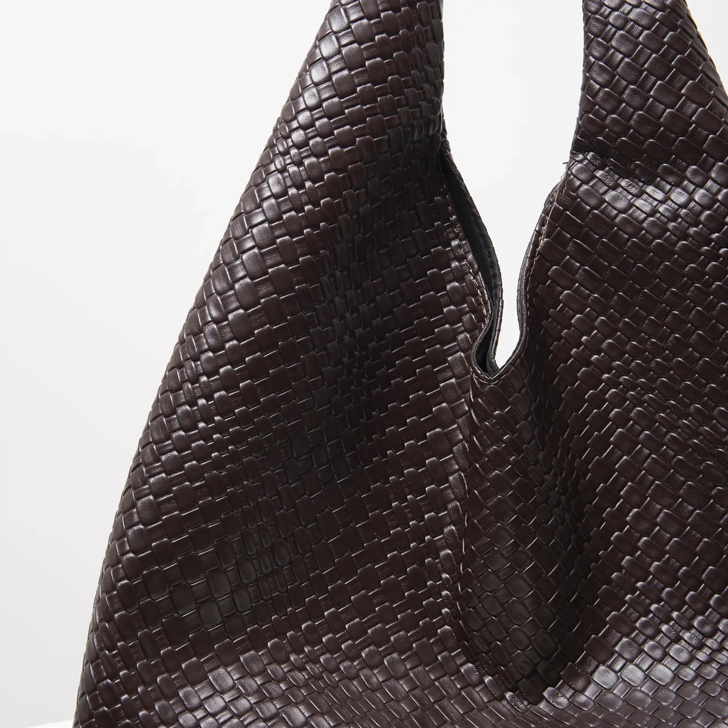 Retro Artificial Leather Woven Pattern Shoulder Bag