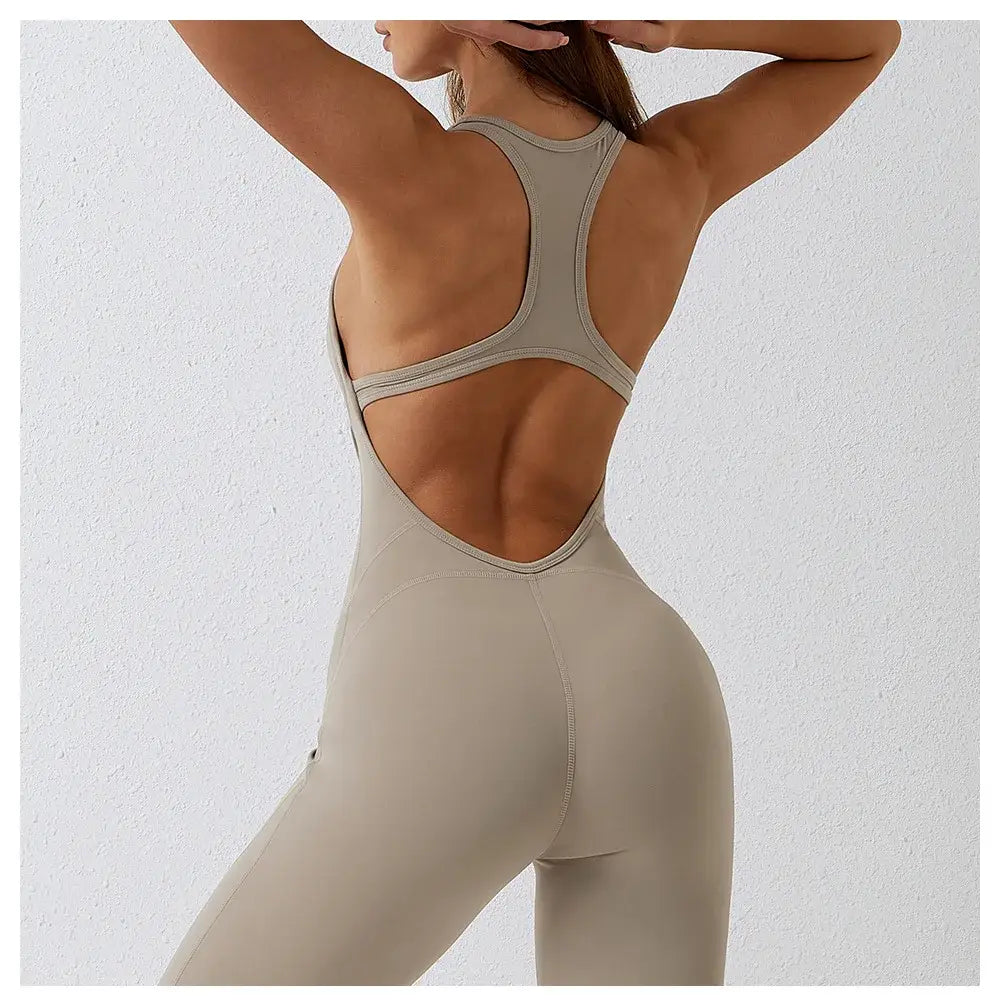 One-Piece Seamless Yoga Suit Dance Belly Tightening Fitness Workout Set