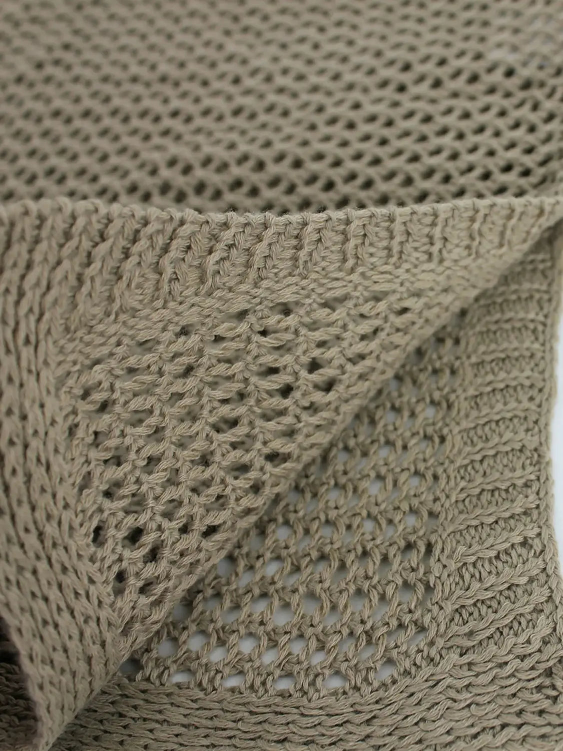 Women’s Knitted Short Skirt with Hollow Straps and Slit Beach Cover Up