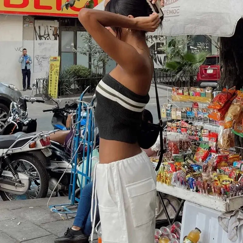 Knitted Chest Wrap Top Women’s