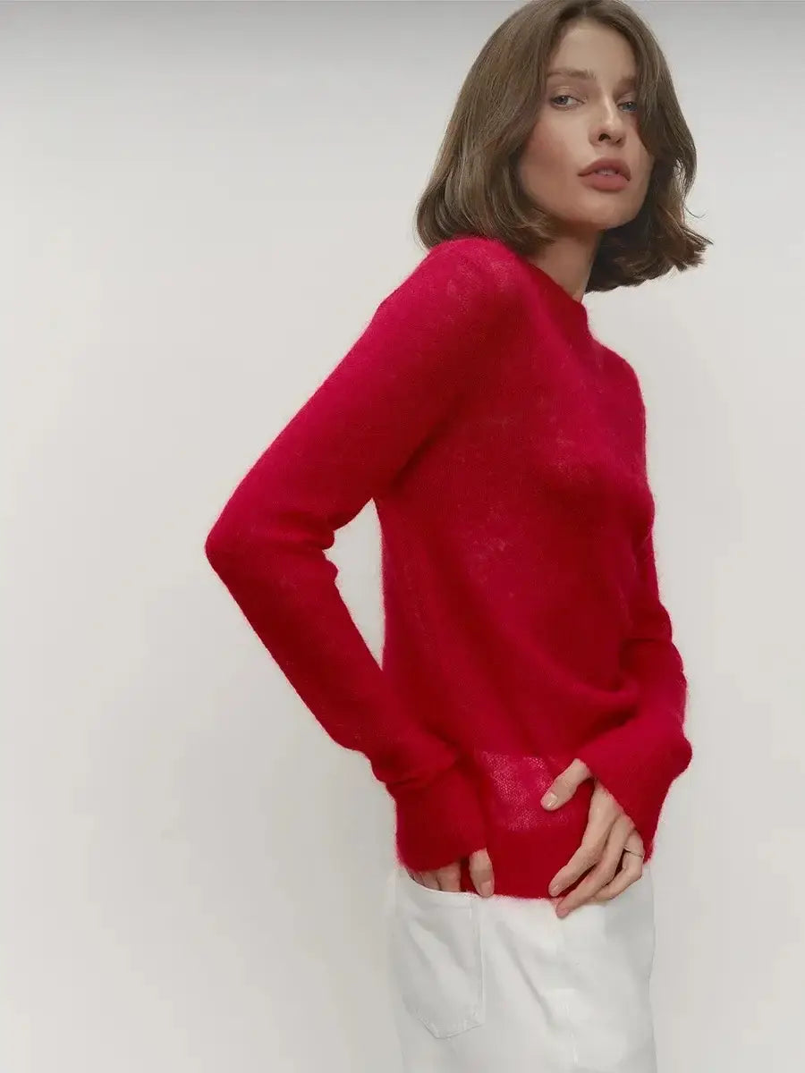 Women’s O-neck Elegant Slim Fit Sweater