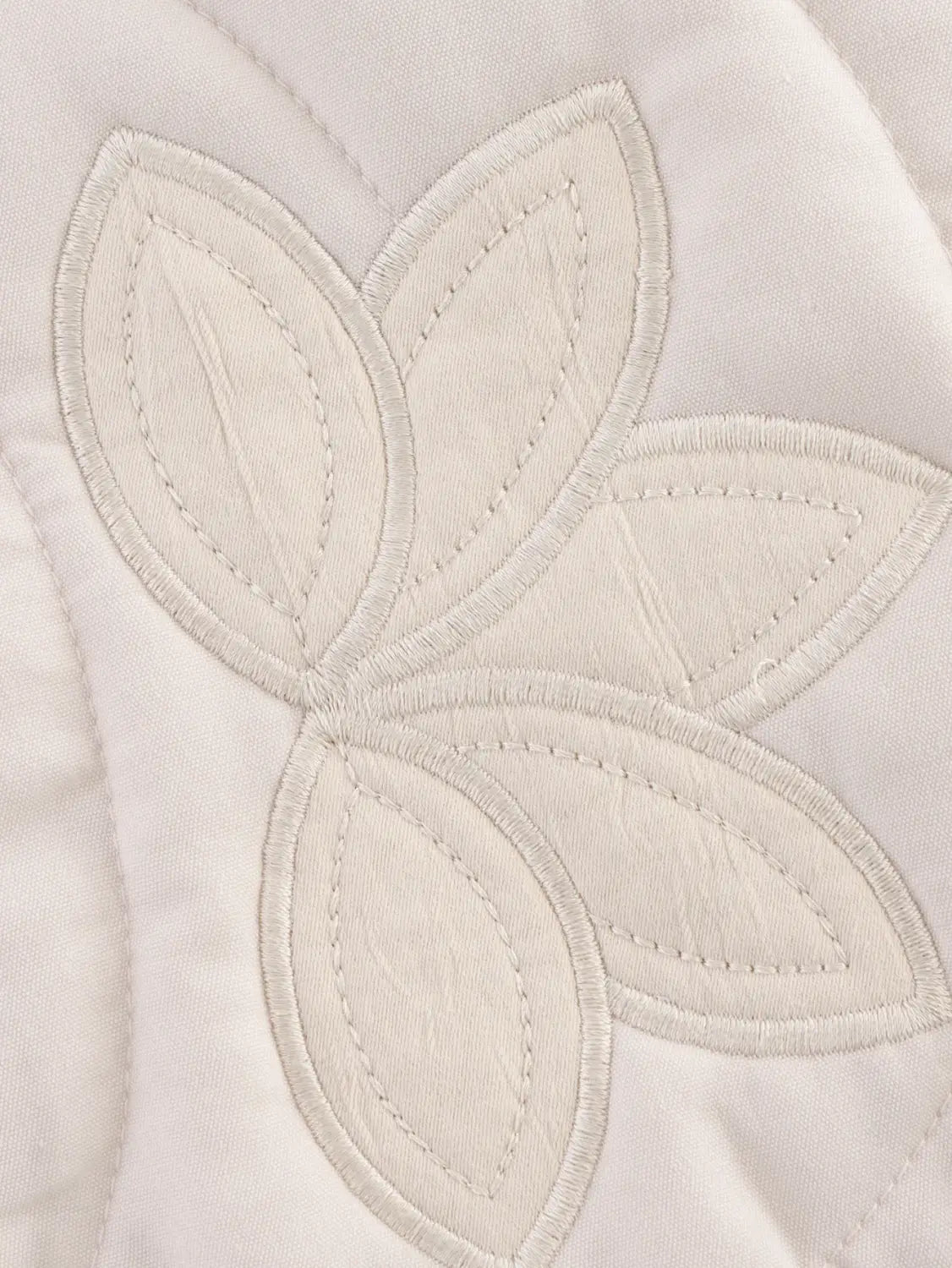 Women Floral Embroidery Quilted Jacket Coat