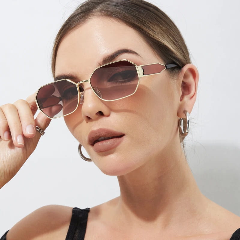 Fashion Square Vintage Sunglasses Women